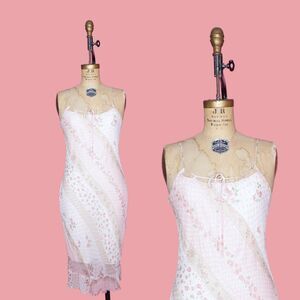 Y2K. CHARLOTTE RUSSE. Floral Print SLIP Dress W/Adjustable Neckline. M-L. AS IS